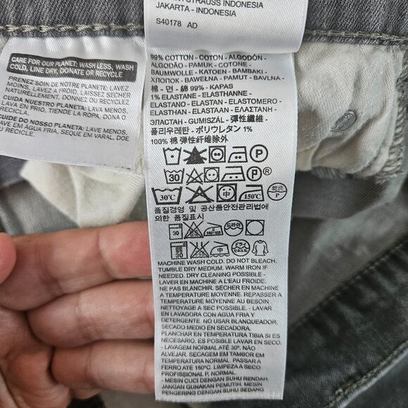 Levi's Men's Jeans Size W38 X L32  Gray Straight Leg WPL 423 CA00342 - Picture 8 of 12